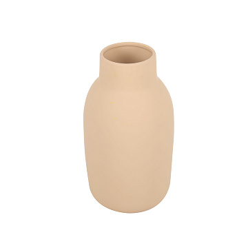 Ваза керамическая, цвет бежевый, 13,5*24,5 см