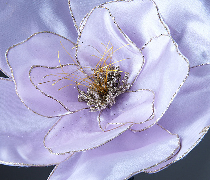 Декоративный новогодний цветок Магнолия D40 см, 1 шт., светло-сиреневый