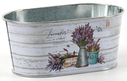 Декоративное овальное кашпо "Душа прованса" 17X10XH6.5 см, металл
