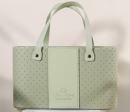 Коробка для цветов "Изысканная простота" 24,5*14*14,5, 1 шт., светло-фисташковый