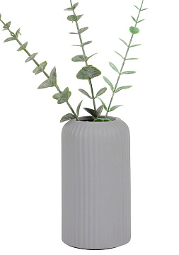 Ваза керамическая, цвет серый, 9*15,5 см