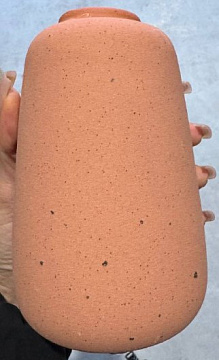 Ваза керамическая, цвет темно-коричневый, 9,5*9,5*15,5 см.