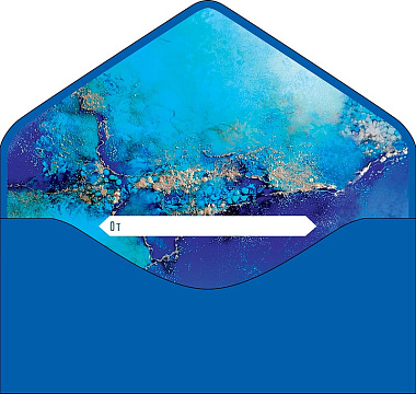 Открытка-конверт "С Днем Рождения!", размер: 9,3х19 см, в упак. 1 шт.