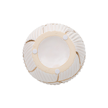 Ваза керамическая, цвет бело-золотой, 15*13 см