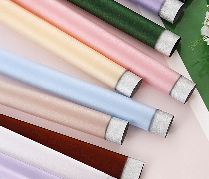 Упак. материал флористическая пленка "Люрекс", 120 мкр, 57 см х 57 см, 10 листов/упак., белый