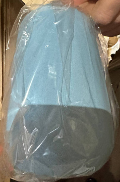 Ваза керамическая, цвет голубой, 9,5*9,5*15,5 см.