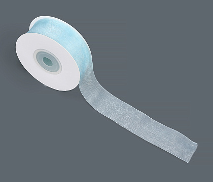 Лента органза на картонн.катушке, 25мм*25ярд, тиффани (5 шт/упак)