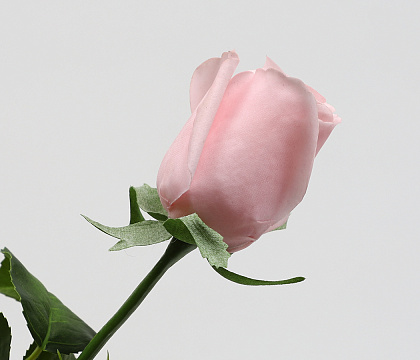 Цветок искусственный декоративный "Роза", H32*D5 см., бледно-розовый