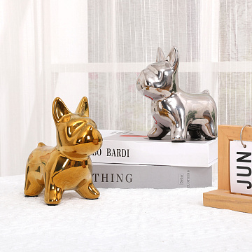 Статуэтка декоративная "Собака", цвет серебро, 14,5*9,5*15 см