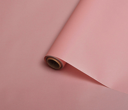 Упаковочный материал флористическая пленка "Органик", 70 мкр, 58 см х 10 м, бледно-розовый