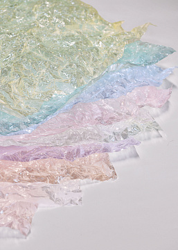 Упак. материал флористическая пленка со стеклянной текстурой , 60 мкр, 56 см х 10 м, винный