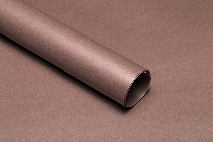 Упаковочный материал флористическая пленка "Органик", 70 мкр, 58 см х 10 м, кофейный