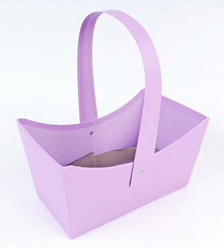 Коробка под цветы, картон, 22x13x12 см, сиреневый (W9633-lilac)