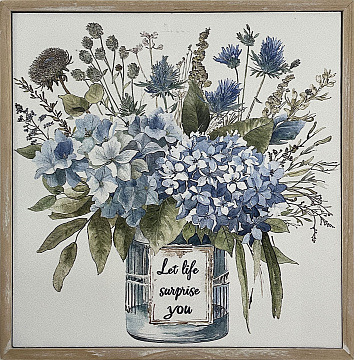 Постер "Букет", рама деревянная, 20*20*1,9