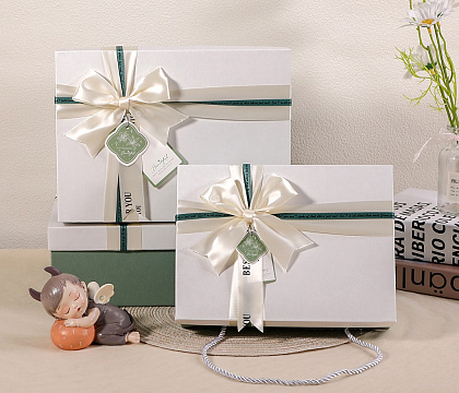 Набор коробок подарочных 29*21*9,5, 26*19*8, 23*17*6,5 см, 3 шт., зеленый