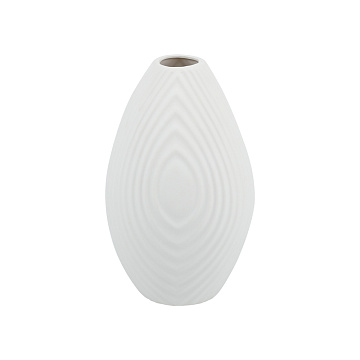 Ваза керамическая, цвет белый, 13*24 см