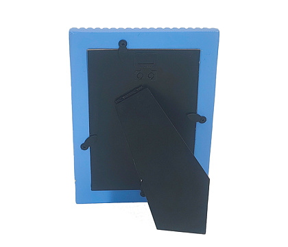 Фоторамка декоративная из эпоксидной смолы, серия "Бабл", цвет голубой, со стеклом, 10x15 см