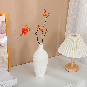 Ваза керамическая, цвет белый, 10*23,5 см