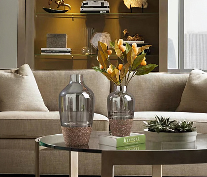 Ваза стеклянная D15 * H27,5 см, 1 шт., коричневый