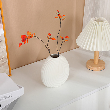 Ваза керамическая, цвет белый, 13*15 см