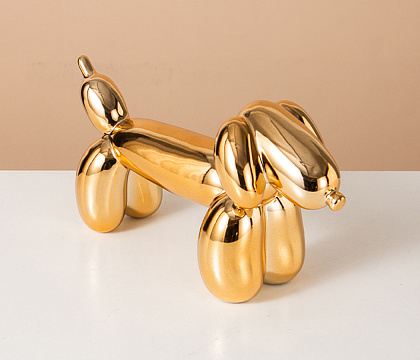 Статуэтка декоративная "Шарик", керамика, цвет золото, 25,5*8*12,5 см