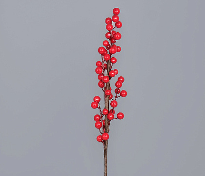 Ветка декоративная с ягодами, 58 см, 1 шт.