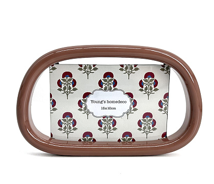 Фоторамка декоративная из МДФ серия "Рондо", цвет коричневый, со стеклом, 15x10 см