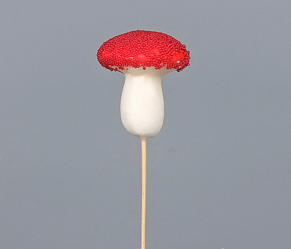 Гриб декоративный 4*5 см на вставке, 17 см