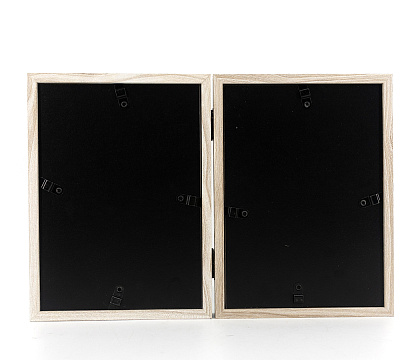 Фоторамка-коллаж складная декоративная из МДФ для 2 фотографий от 10x15 до 13х18 см., со стеклом, 14,3x5х19,4 см