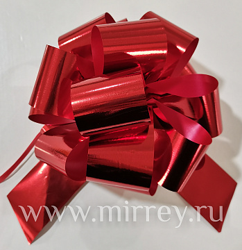 Бант-шар Металлик 50 мм , диаметр 19 см, красный