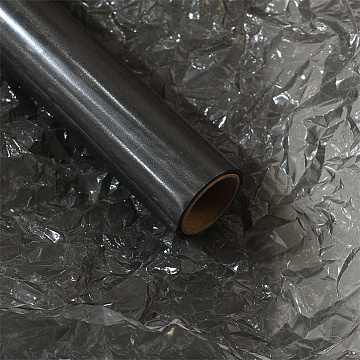 Упак. материал флористическая пленка со стеклянной текстурой , 60 мкр, 56 см х 10 м, графитовый