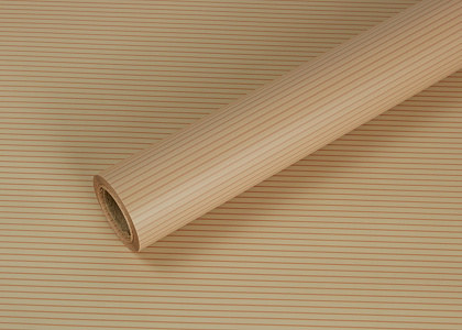 Упаковочный материал флористическая пленка матовая в полоску, 50 мкр, 58 см х 10 м, бежевый