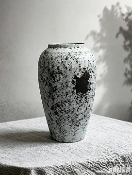 Ваза керамическая декоративная, цвет серый, 30*19 см.