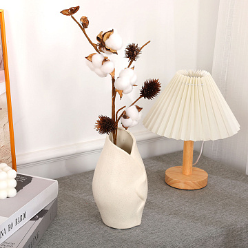 Ваза керамическая, цвет белый, 12*11,5*20 см