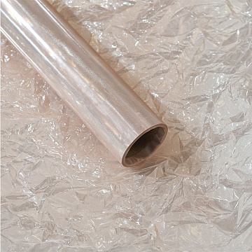 Упак. материал флористическая пленка со стеклянной текстурой , 60 мкр, 56 см х 10 м, св-бежевый