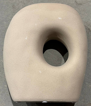 Ваза керамическая в стиле сканди, цвет серый, 20,5*9*24 см.