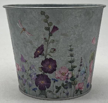 Декоративное кашпо "Палитра природы" D13XH11CM B10CM, металл