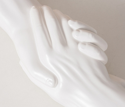 Керамическая декоративная ваза, цвет белый, 10,5*8*31 см