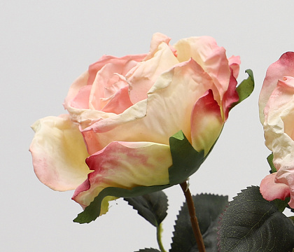 Цветок искусственный декоративный "Роза", 64 см., тканевый, розовый