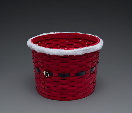 Корзина плетеная (секвойя), D27x20 см, 1 шт., красн.