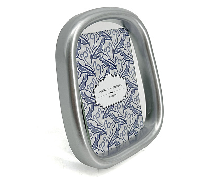 Фоторамка декоративная из МДФ серия "Рондо", цвет серебро, со стеклом, 10x15 см