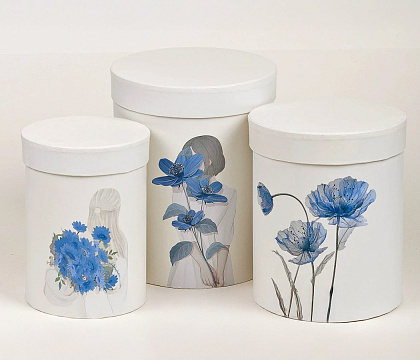 Набор коробок "Самой лучшей",18х22 см, 16х19 см / 13х17,5 см, 3 шт., кремовый (W3038)