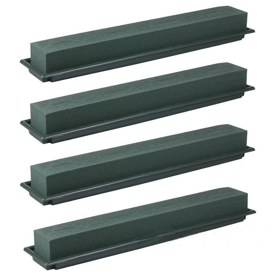 Упаковка Oasis Table Deco Макси (пена в пластик. конт.), 48x9x5 см, 4 шт./уп., зел., арт. 11-40491