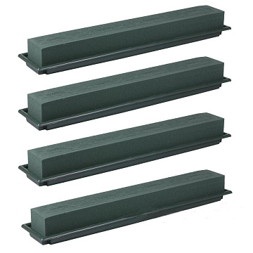 Упаковка Oasis Table Deco Макси (пена в пластик. конт.), 48x9x5 см, 4 шт./уп., зел., арт. 11-40491