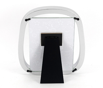 Фоторамка декоративная из МДФ серия "Рондо", цвет серебро, со стеклом, 13x18 см