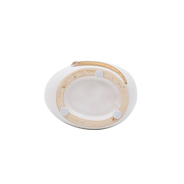 Ваза керамическая, цвет бело-золотой, 12,5*9*23,5 см