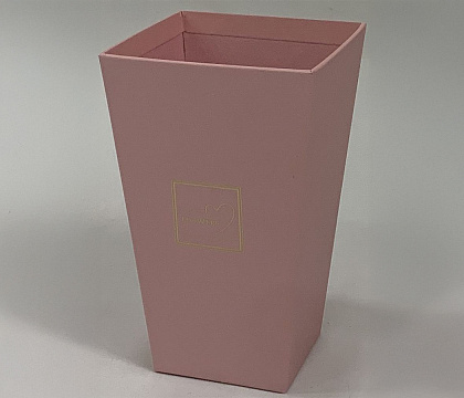 Коробка под цветы 9x6x14,5 см. 1 шт., розовый