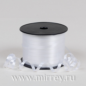  Лента полипропиленовая 0,5 см х 250 ярд., белый (6 шт./упак.)