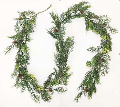 Гирлянда декоративная с шишками 180 см., 1 шт.