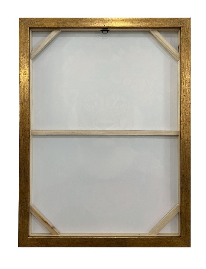 Картина "Лев I", 30% ручная работа, рама пластиковая, 60*80*3,5